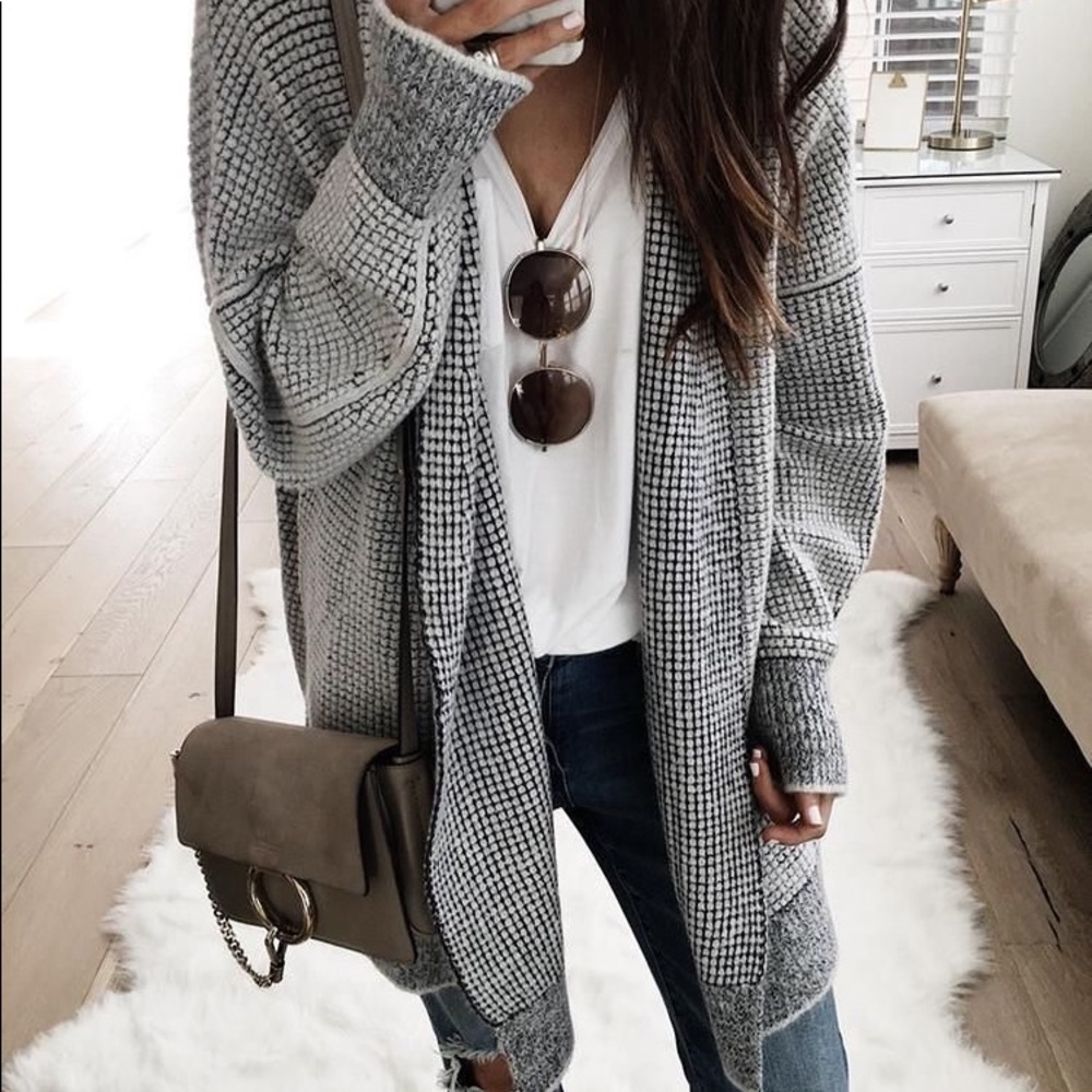Plaid cardigan